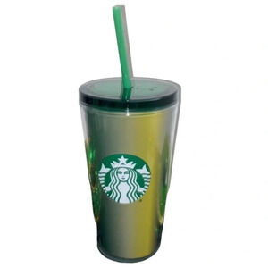 STARBUCKS Classic Cold Cup Tumbler 16oz Acrylic Cold Cup w Lid & Straw NEW NWT